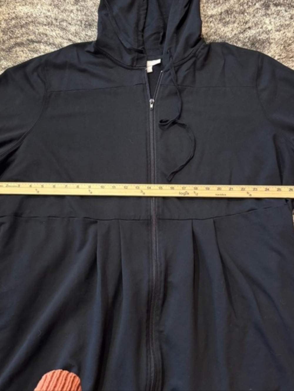 WOMAN WITHIN BLACK FRENCH TERRY SWING JACKET FULL ZIP SIZE 3X - Picture 7 of 8